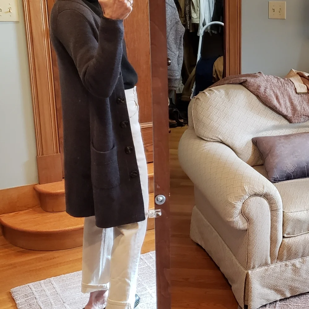 Banana Republic Grey Sweater Coat | Size XS - Picture 3 of 6
